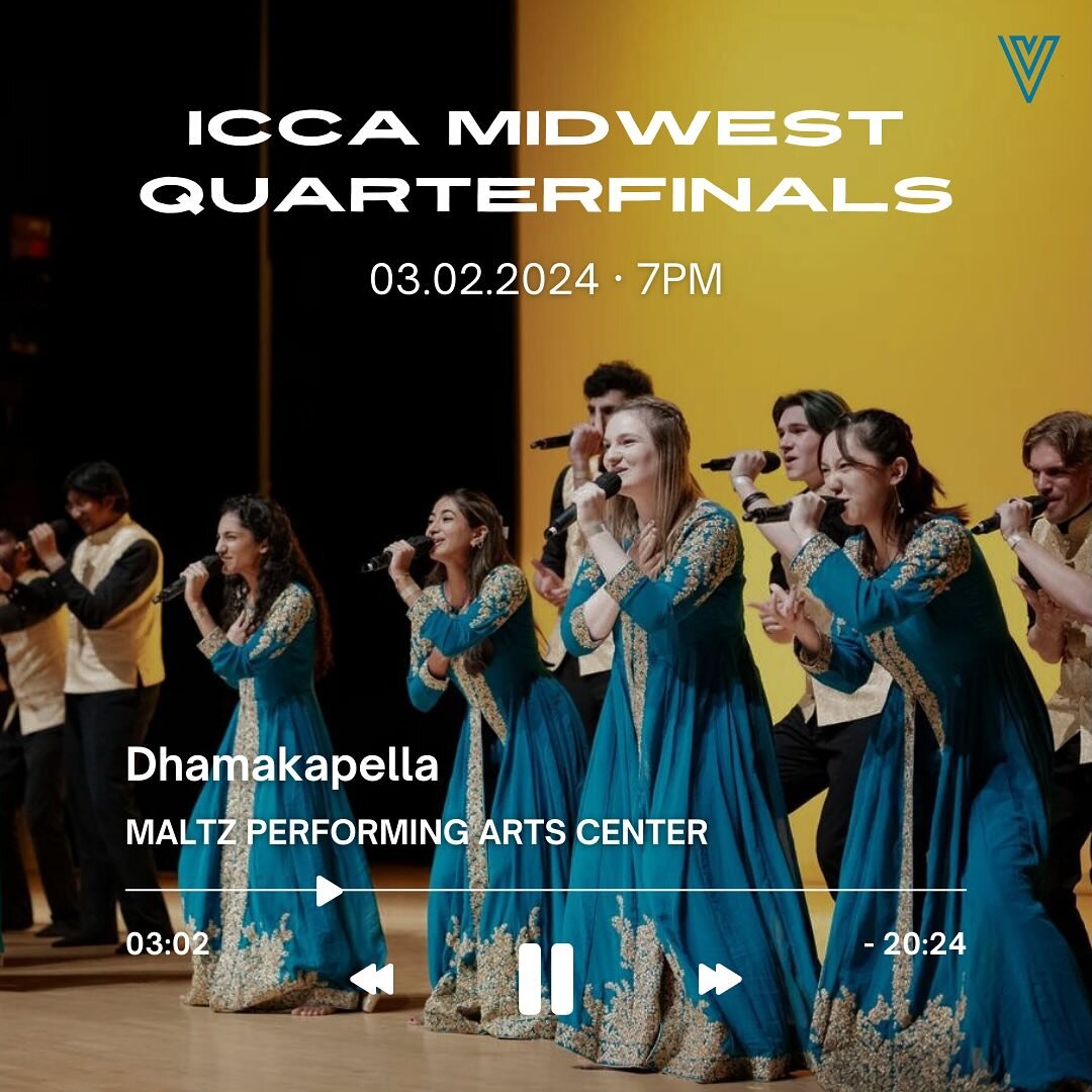 We are so excited to be collaborating with Varsity Vocals&nbsp;(@varsityvocals) once again to host the ICCA Midwest Quarterfinal Competition, happening right here on campus at the Maltz Performing Arts Center! Watch us,&nbsp;@cipacappella, nine other