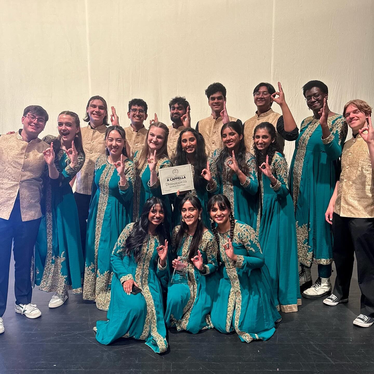 Last weekend, Dhamakapella competed at the ICCA Midwest Semifinals in Harrison, Ohio, and we&rsquo;re so happy to announce that we were awarded 🥉THIRD PLACE🥉

We are extremely proud of our dhamazing choreo chairs, Jennifer Huang, Rachel Gopalani an