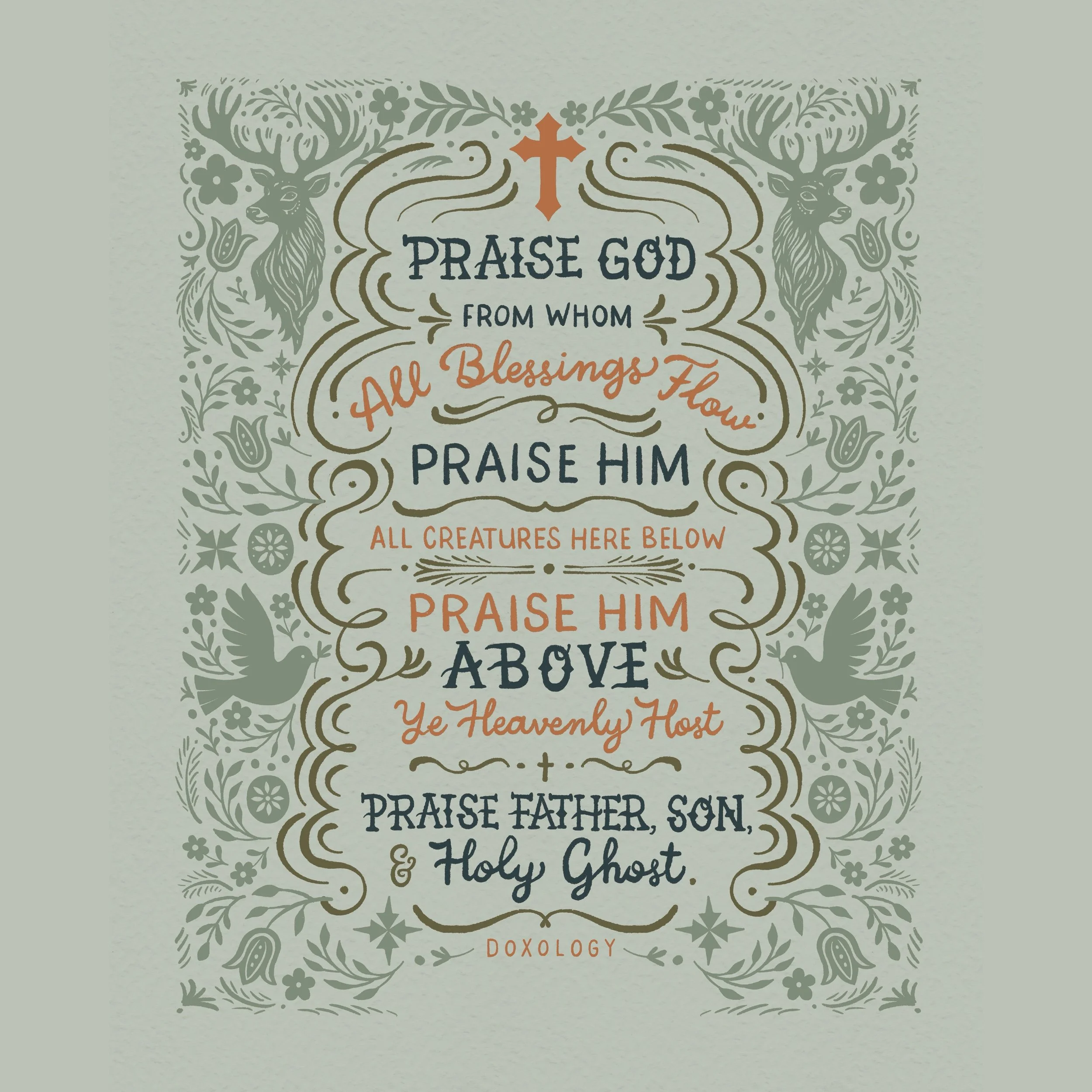 Doxology in Pine 16 x 20" Digital Art Print Download