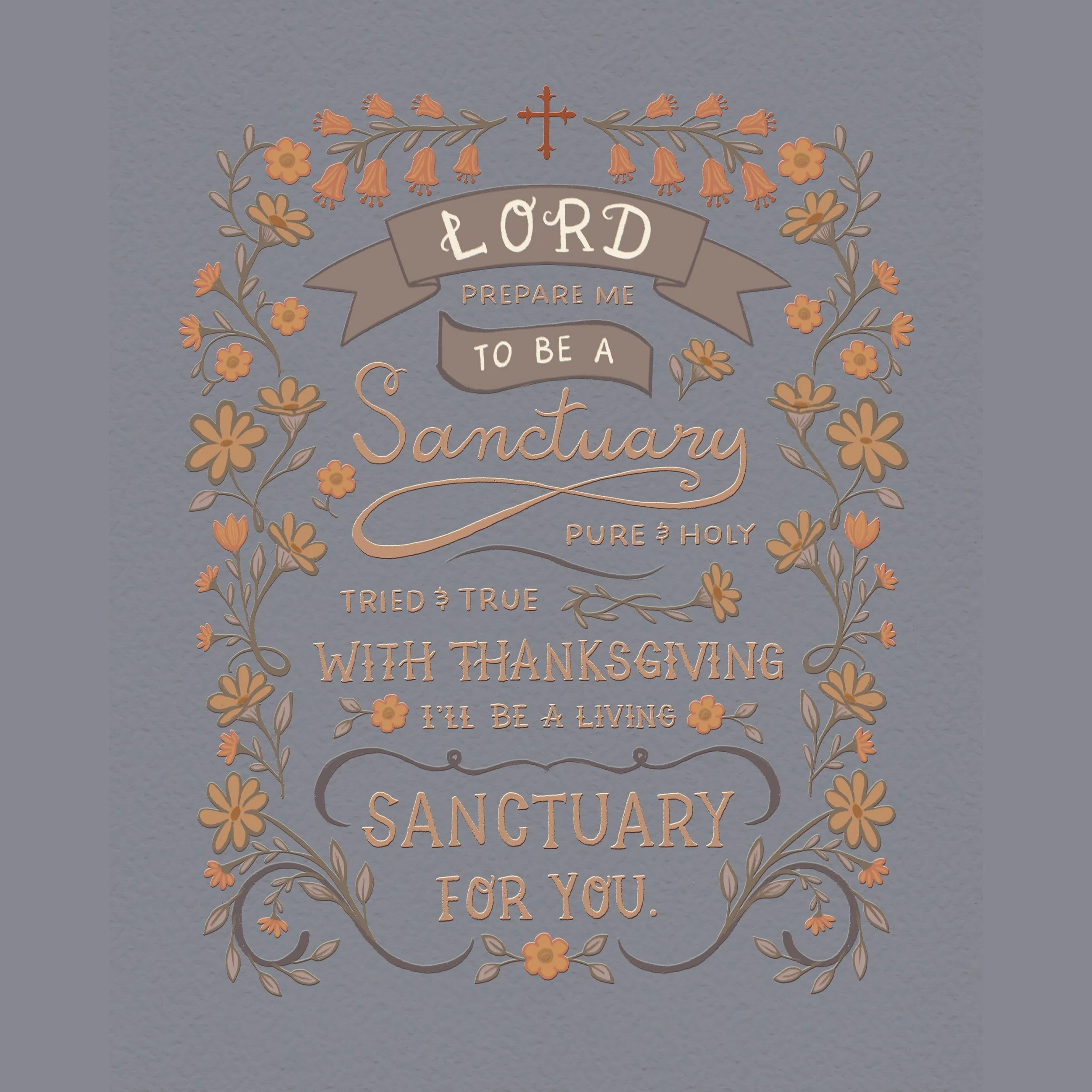 Sanctuary in Pumpkin 16 x 20" Digital Art Print Download