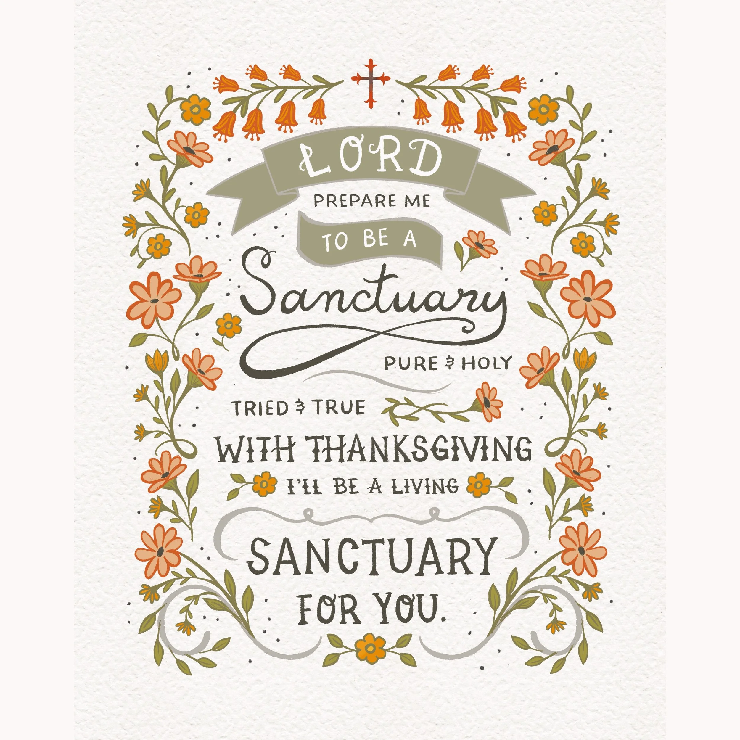 Sanctuary in Salt & Pepper 16 x 20" Digital Art Print Download