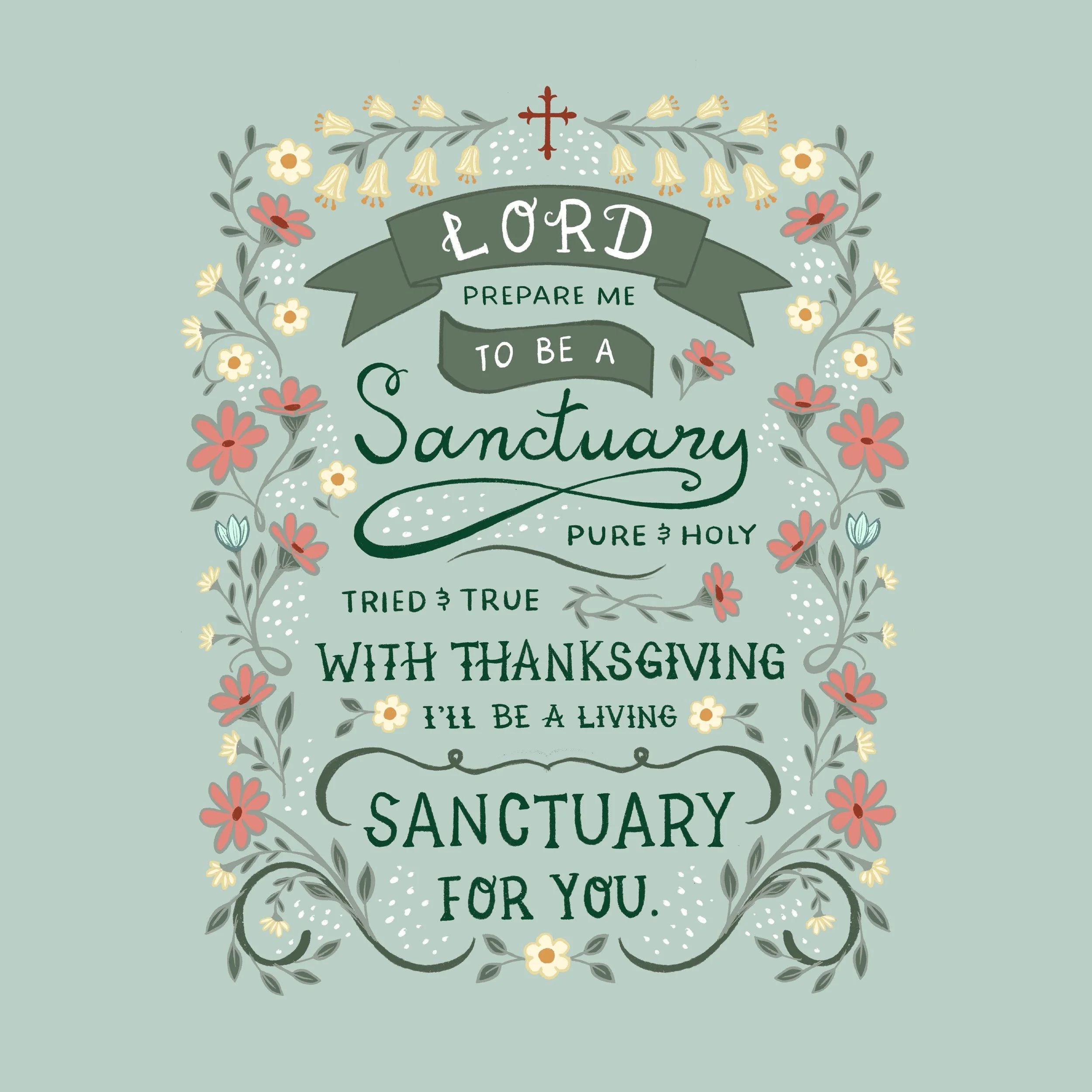 Sanctuary in Sage 16 x 20" Digital Art Print Download