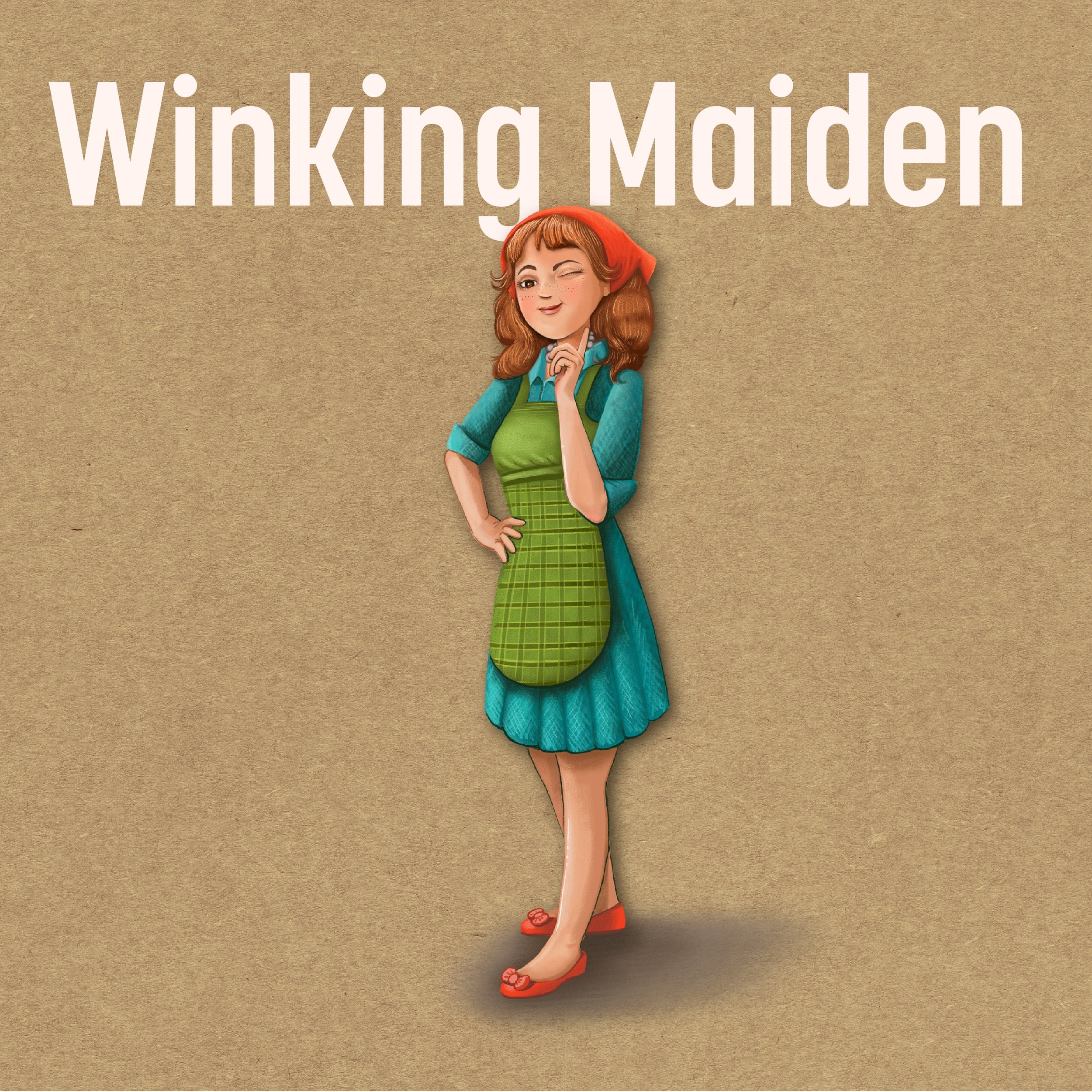 Winking Cheeky Maiden