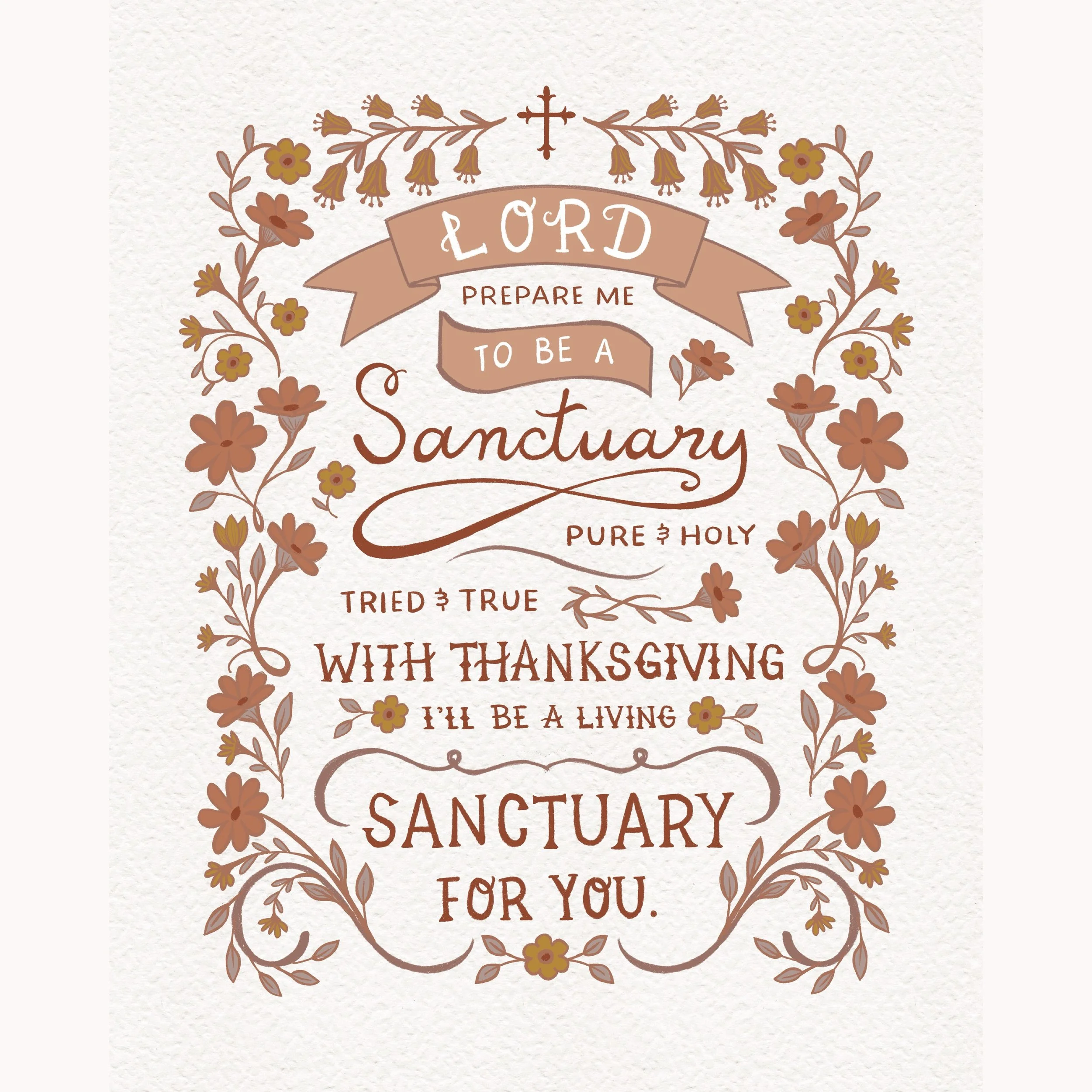Sanctuary in Vintage 16 x 20" Digital Art Print Download