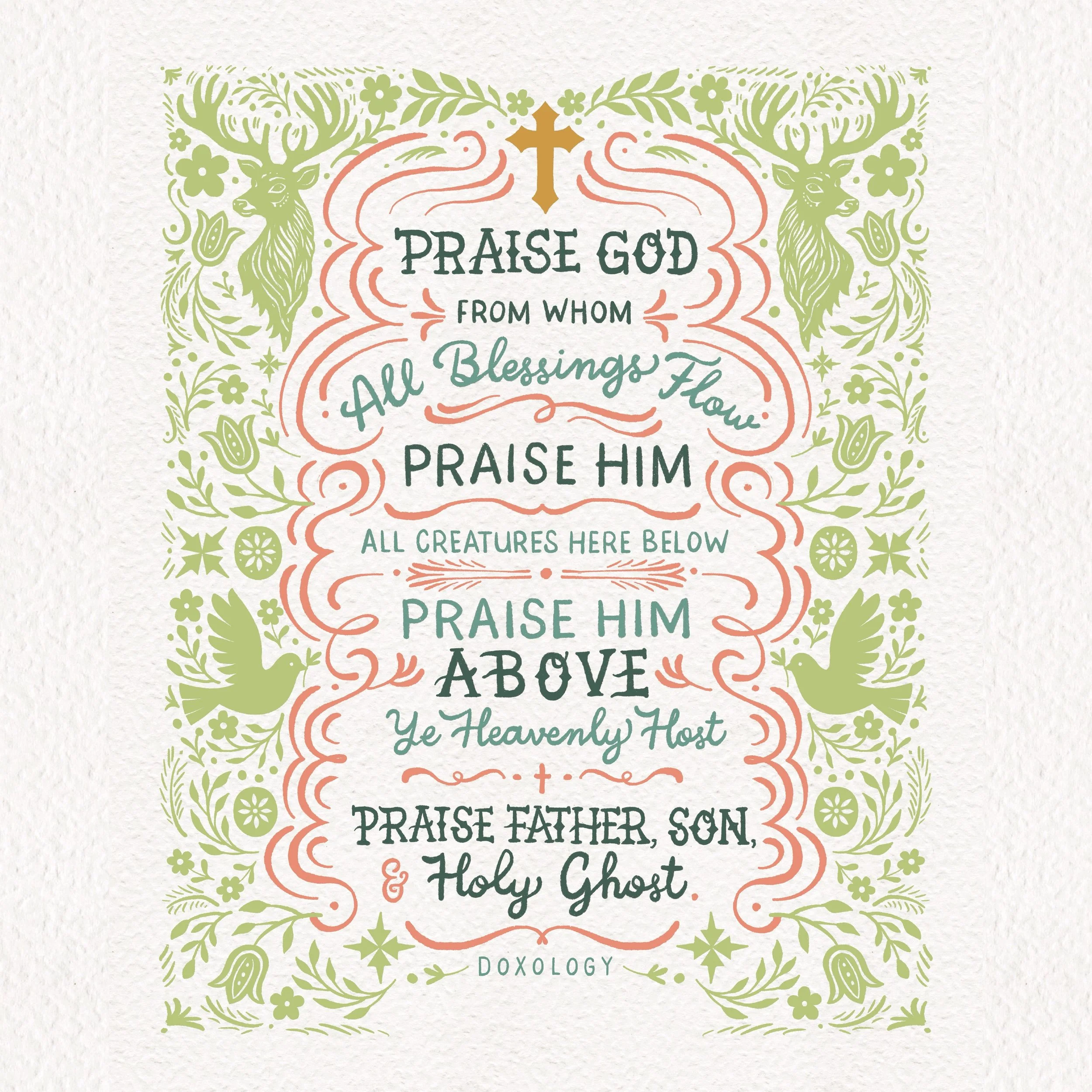 Doxology in Lime 16 x 20" Digital Art Print Download