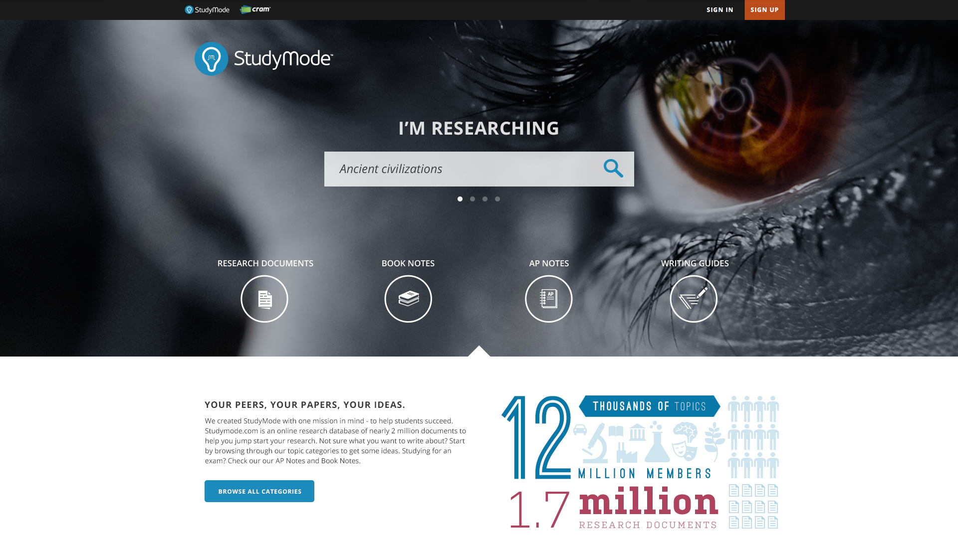 StudyMode Homepage 2014