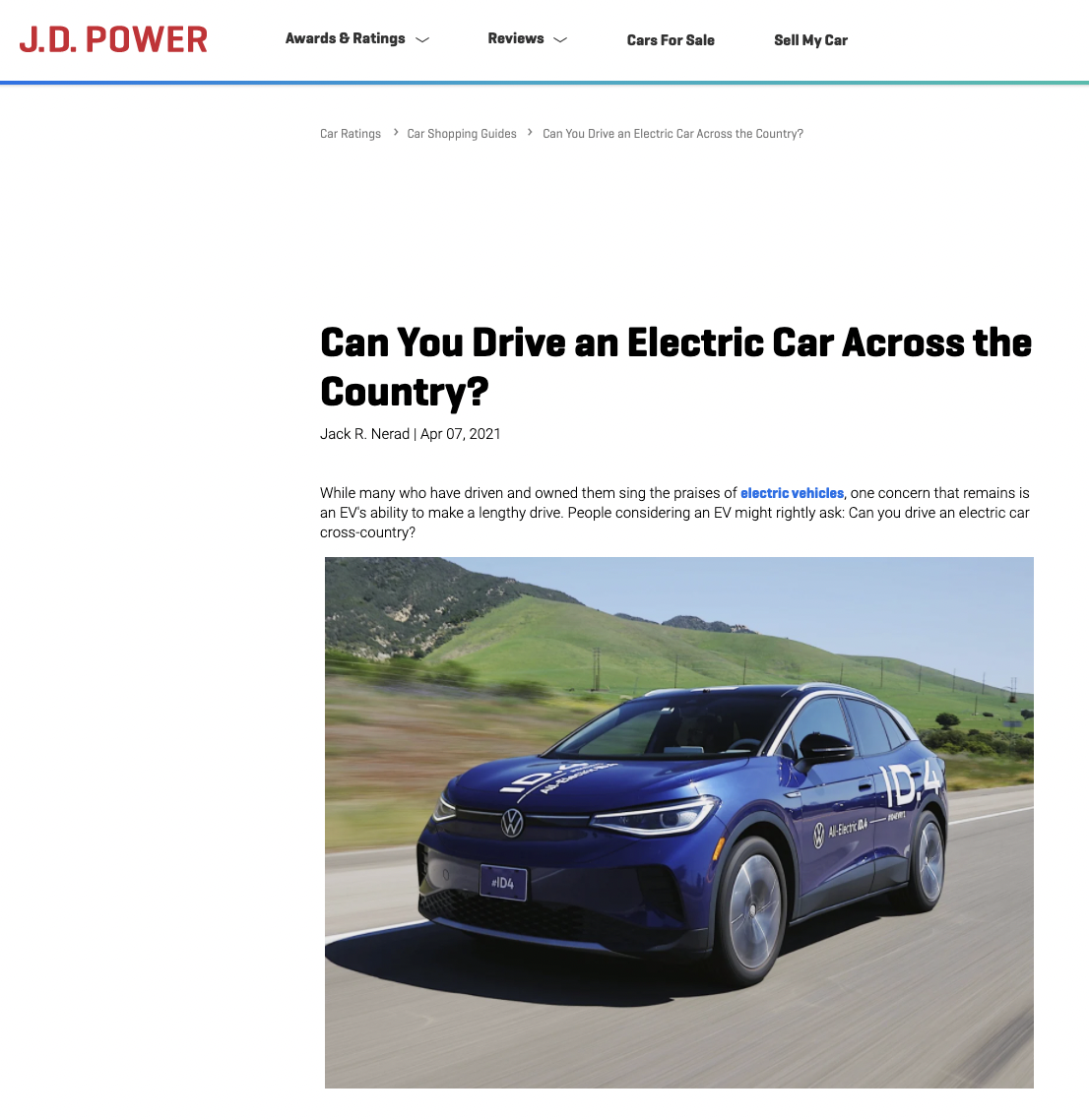 Can You Drive an Electric Car Across the Country?