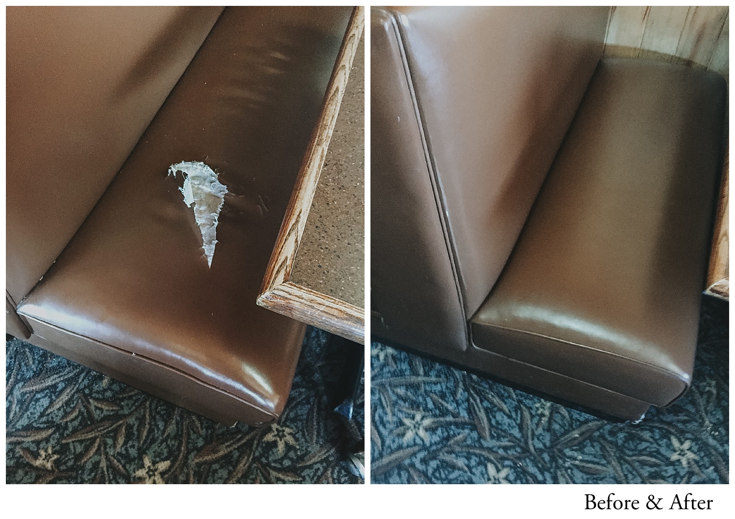 Before After East Texas Leather Repair, Leather Repair Fort Worth