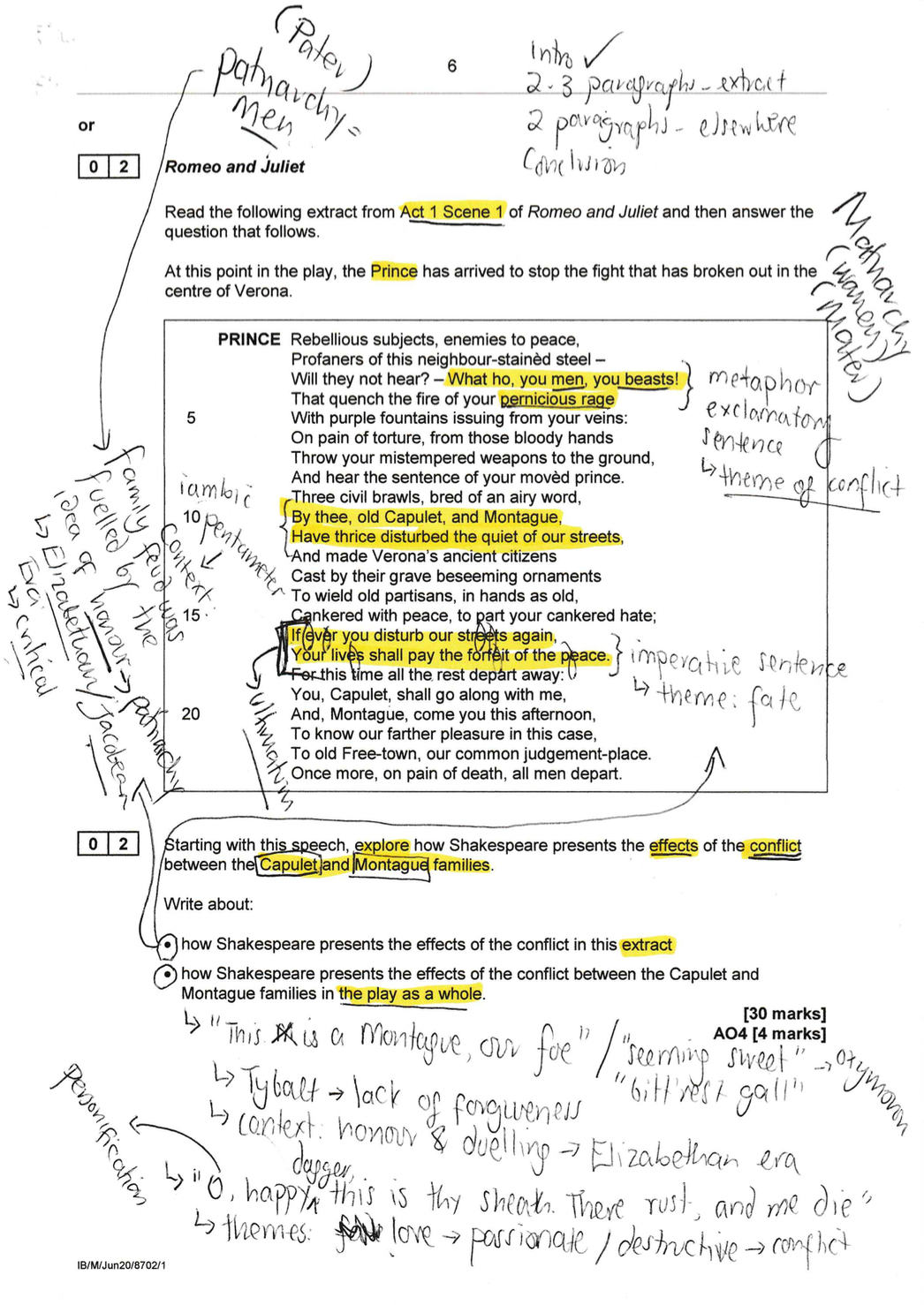 Paper Question Model Answer A Gcse English Language Paper Model | My ...