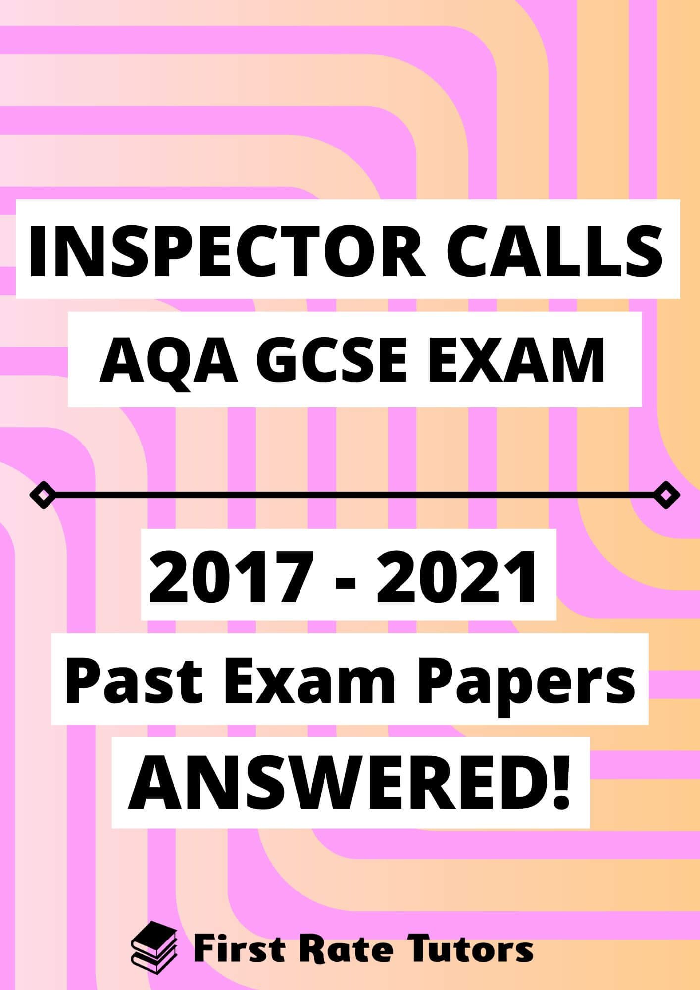 An Inspector Calls GCSE English Literature Paper 2 Past Papers