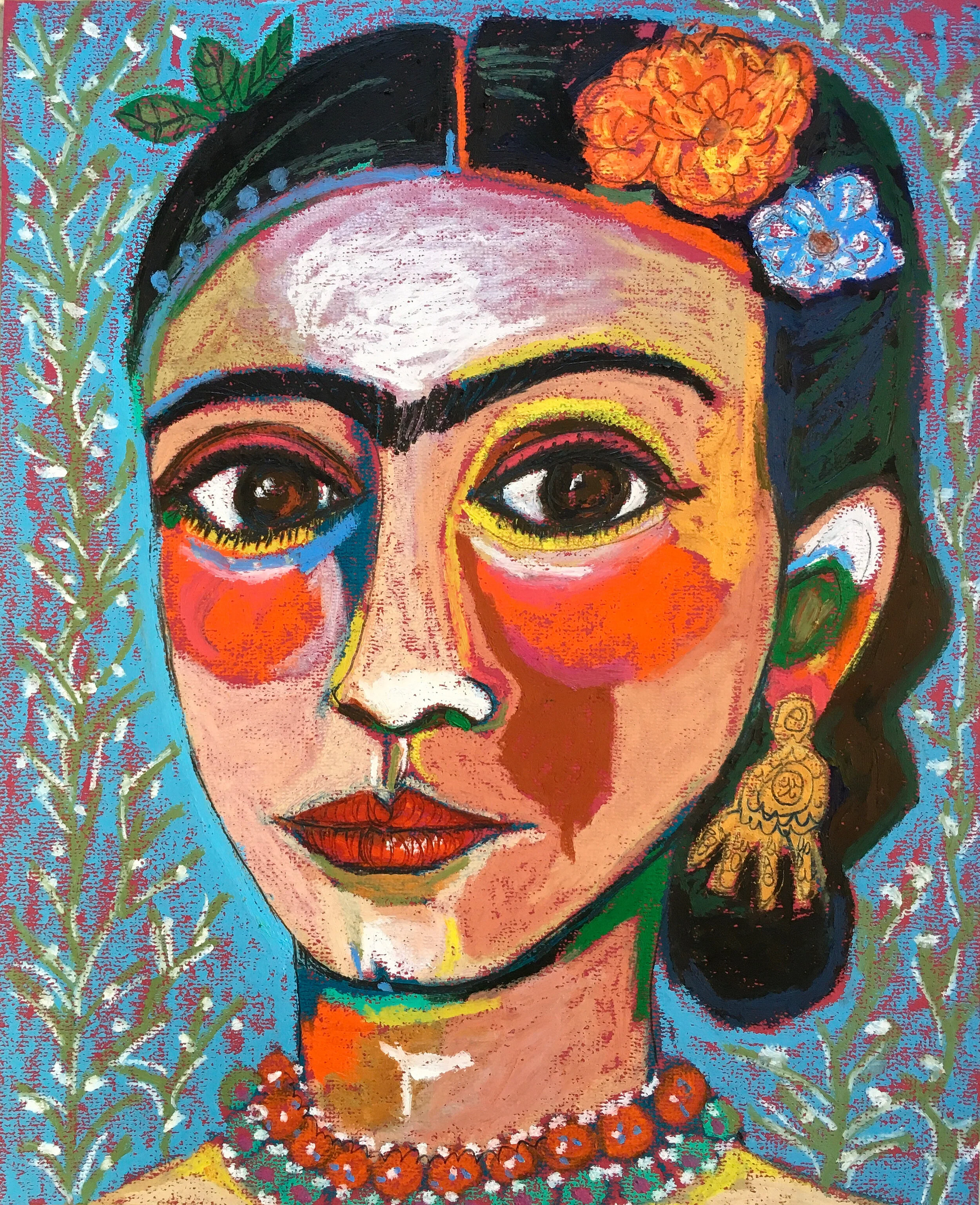 “Frida in Blue” Art Print