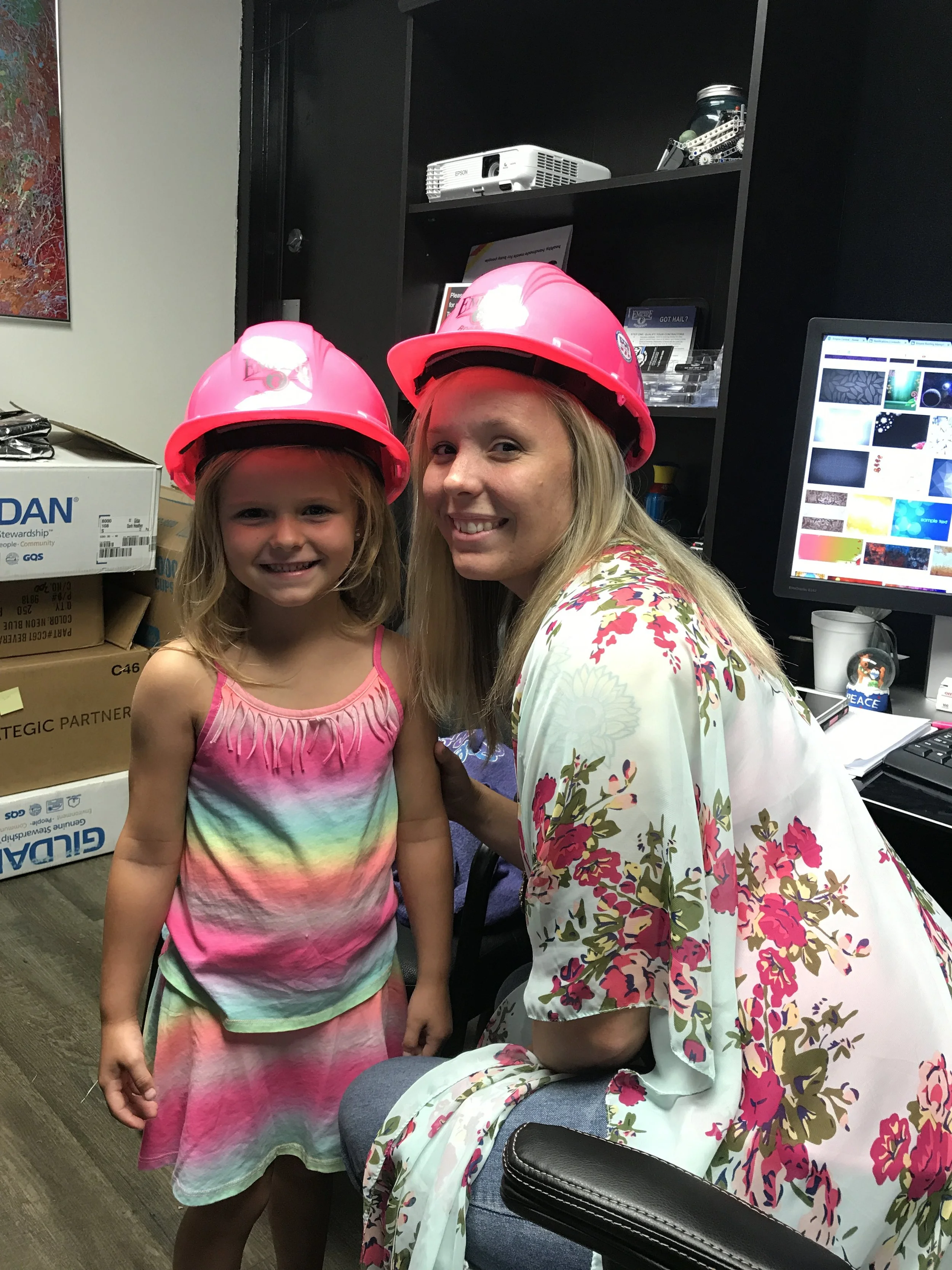 Pink Hard Hats!