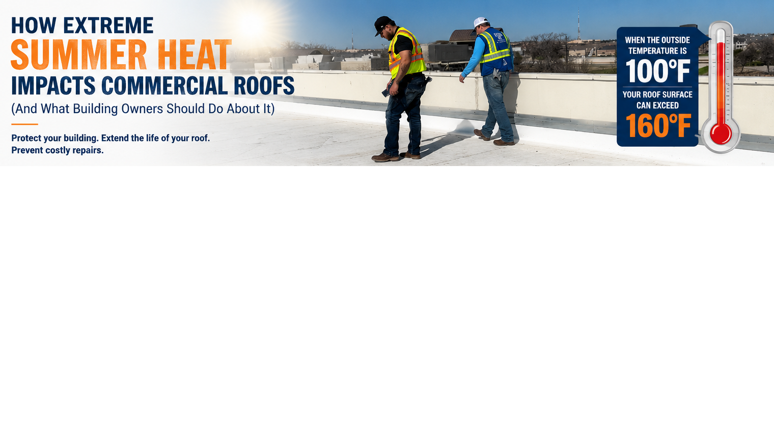 Empire Roofing professionals ensuring a commercial property is protected from the elements.