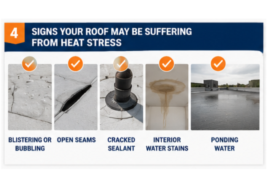 Signs your roof may be suffering from heat stress