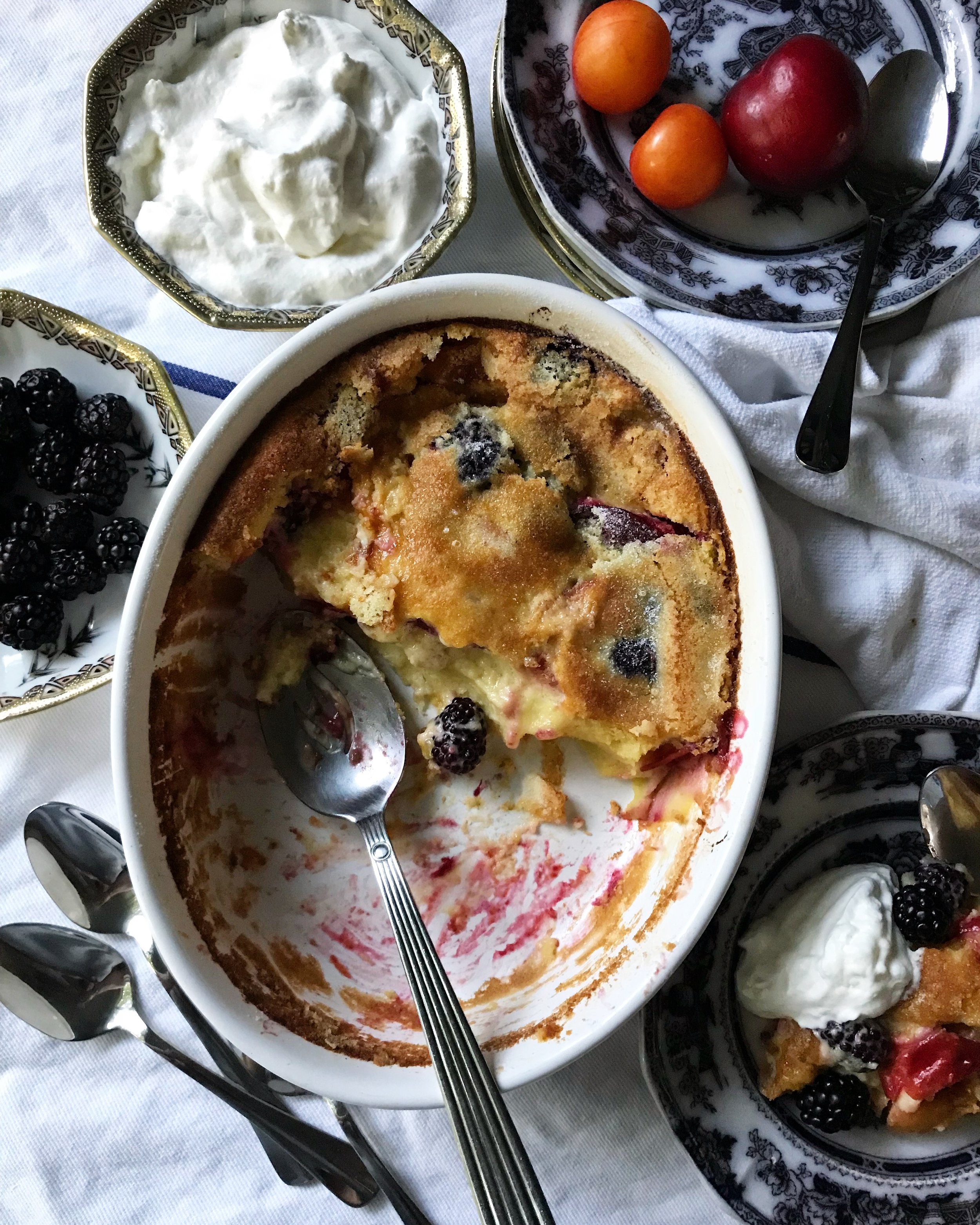 PLUM AND BLACKBERRY CLAFOUTIS