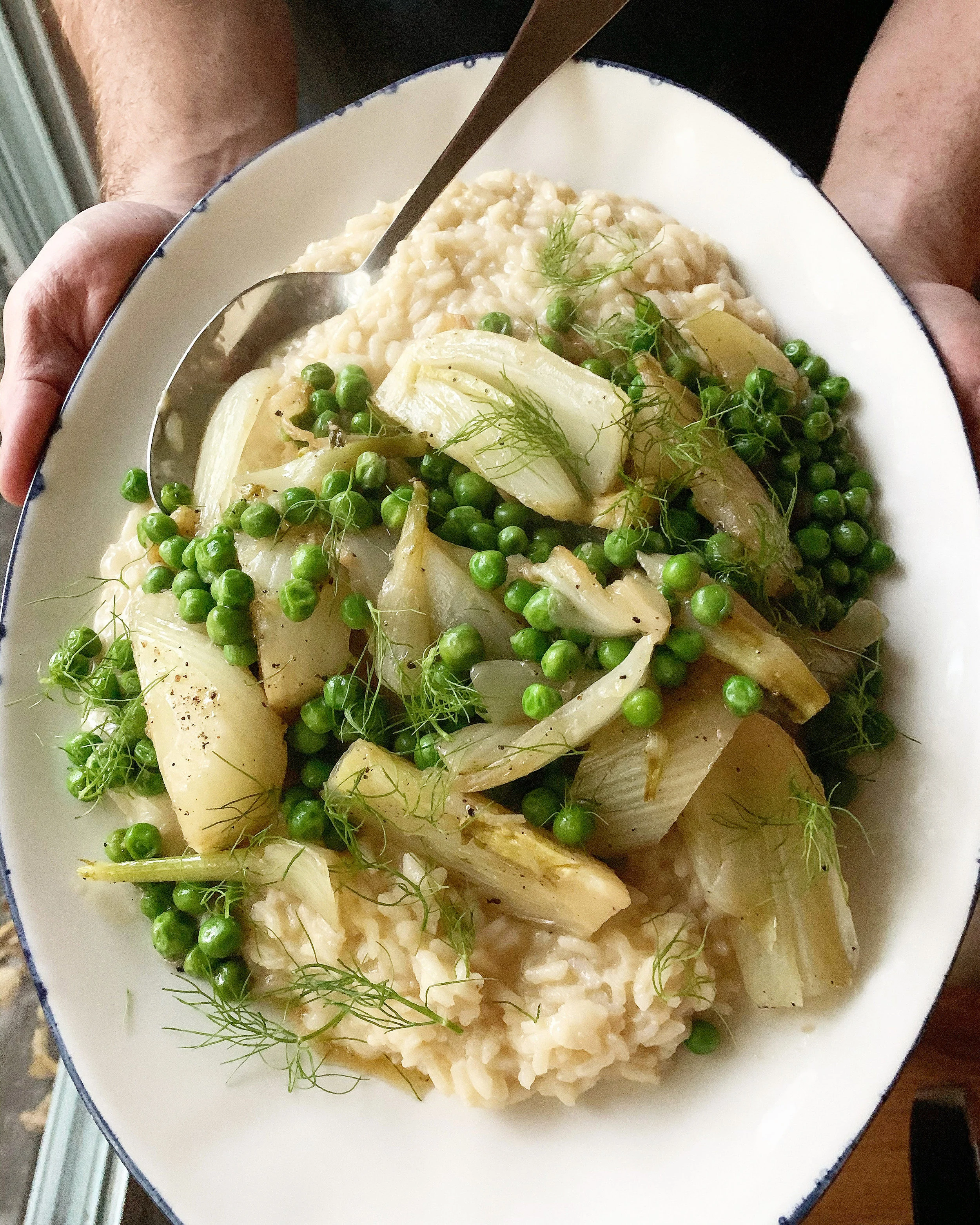 BRAISED FENNEL WITH PEAS