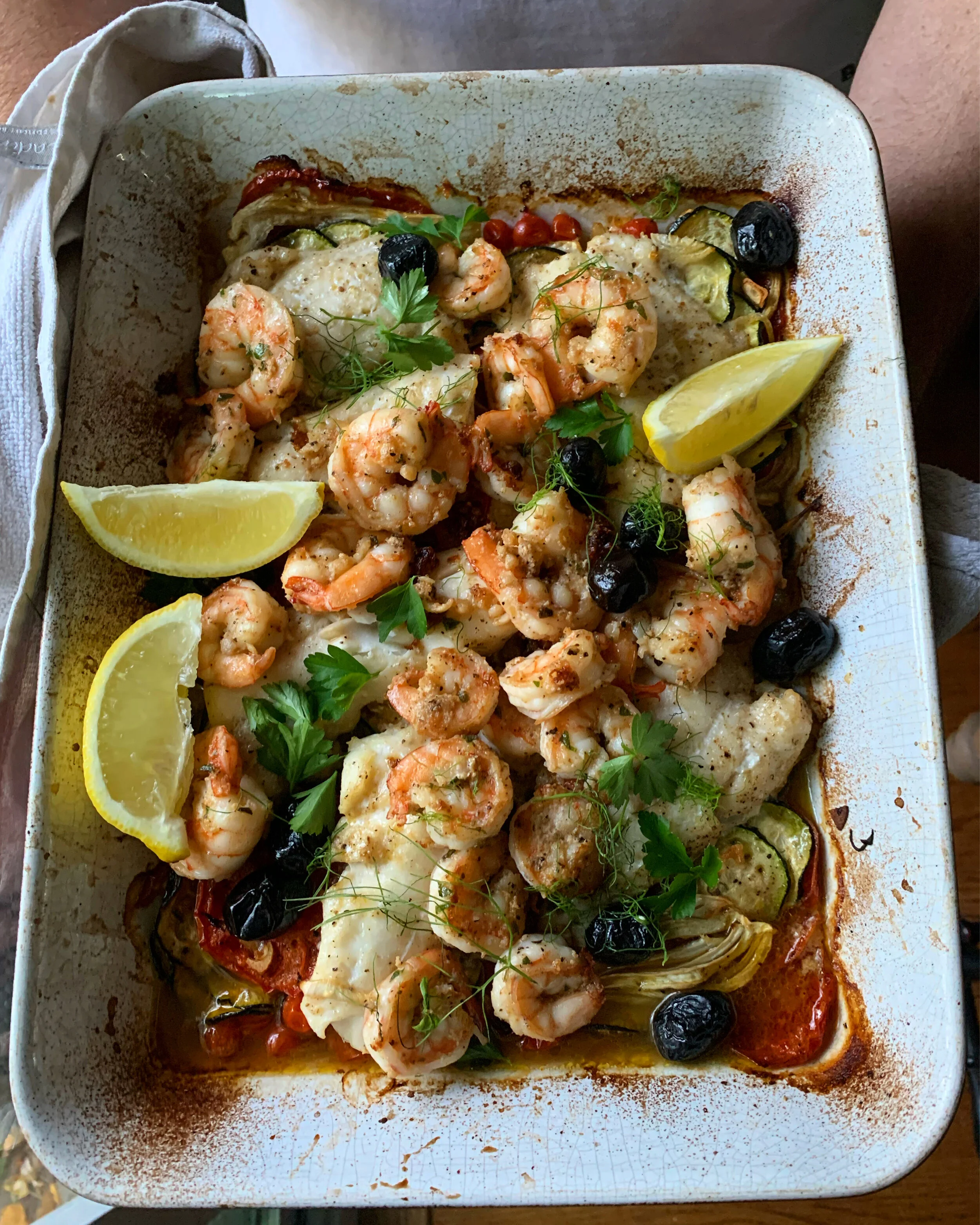  BAKED HADDOCK WITH VEGETABLES