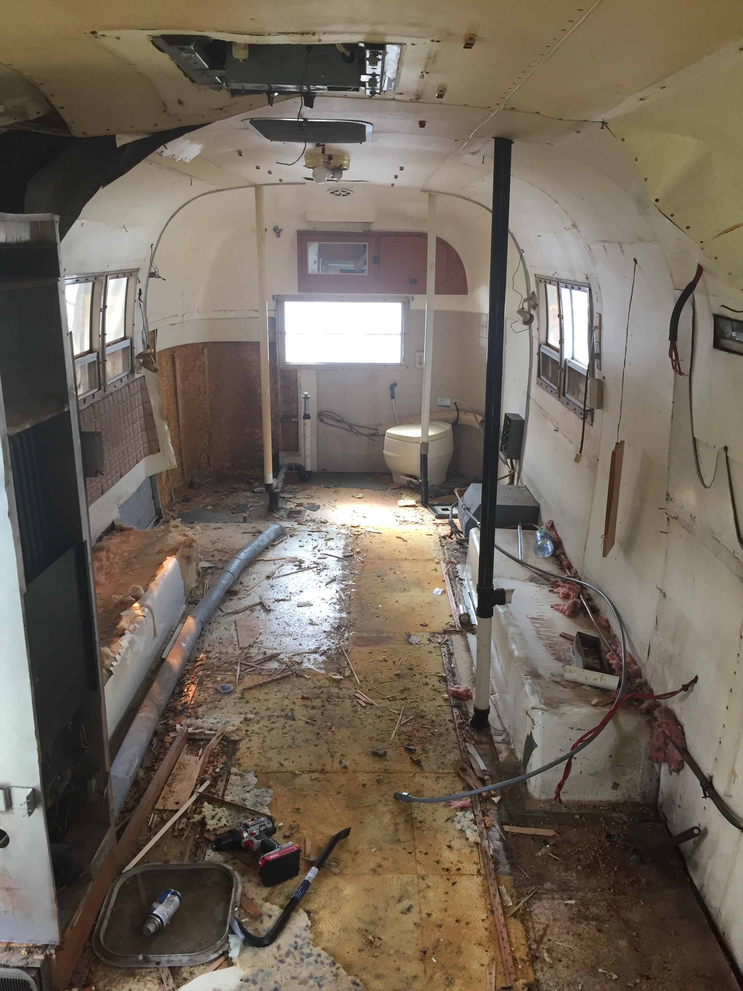 gutted interior
