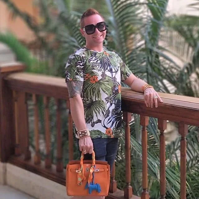 Michael Kuluva with his Hermes Birkin 25cm