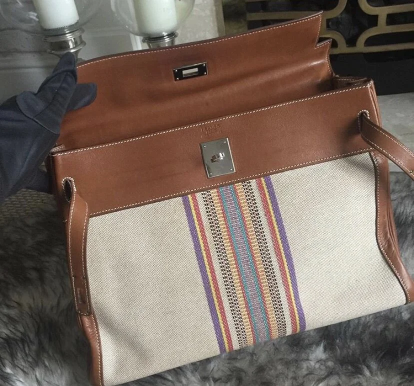 Rare Hermes Kelly 35cm Ganges Limited Indian Collection