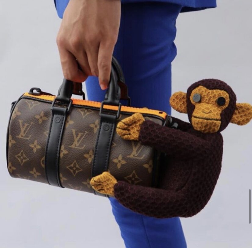NEW Louis Vuitton Nano Keepall with Plush Monkey — Luxury