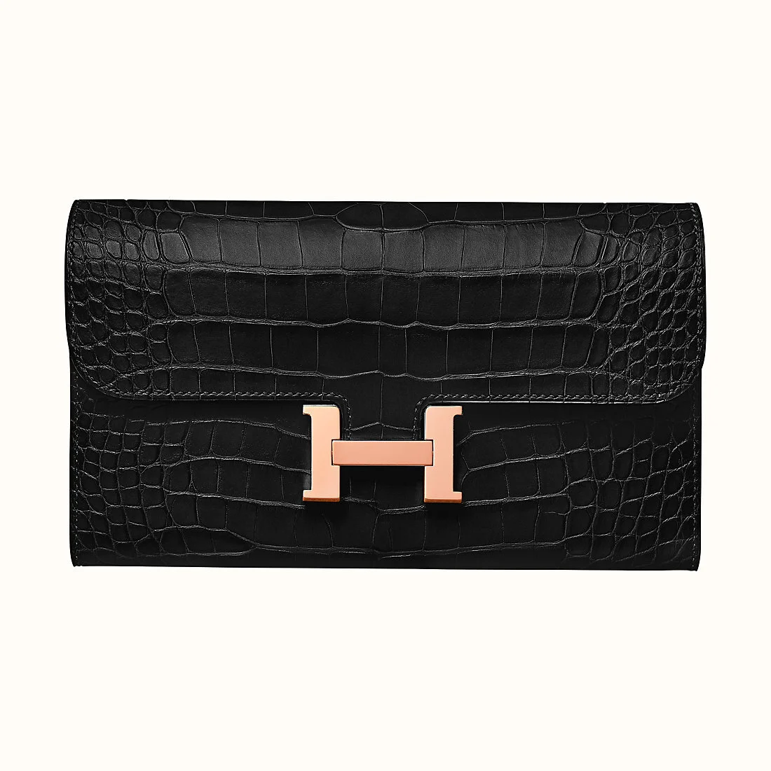 Hermes Constance Long Wallet in Matte Mississippiensis Alligator