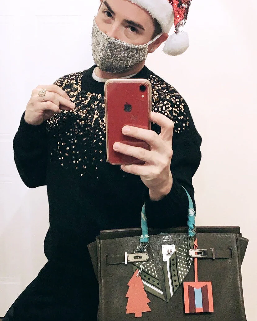 Michael Kuluva Celebrates Christmas with his Hermes Birkin Bag