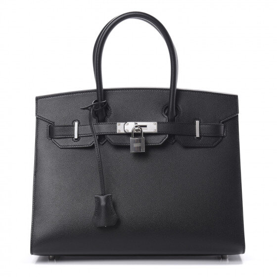 Hermes Madame Calfskin Birkin Sellier 30 Black AVAILABLE FOR SALE