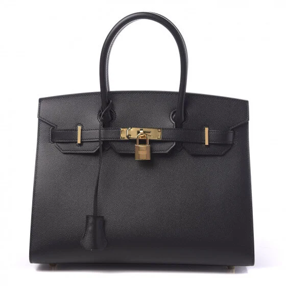 Hermes Madame Calfskin Birkin Sellier 30 Black AVAILABLE FOR SALE