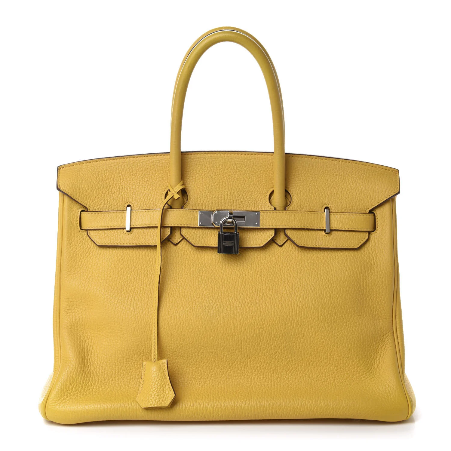 Hermes Clemence Birkin 35 Soleil Yellow AVAILABLE FOR SALE
