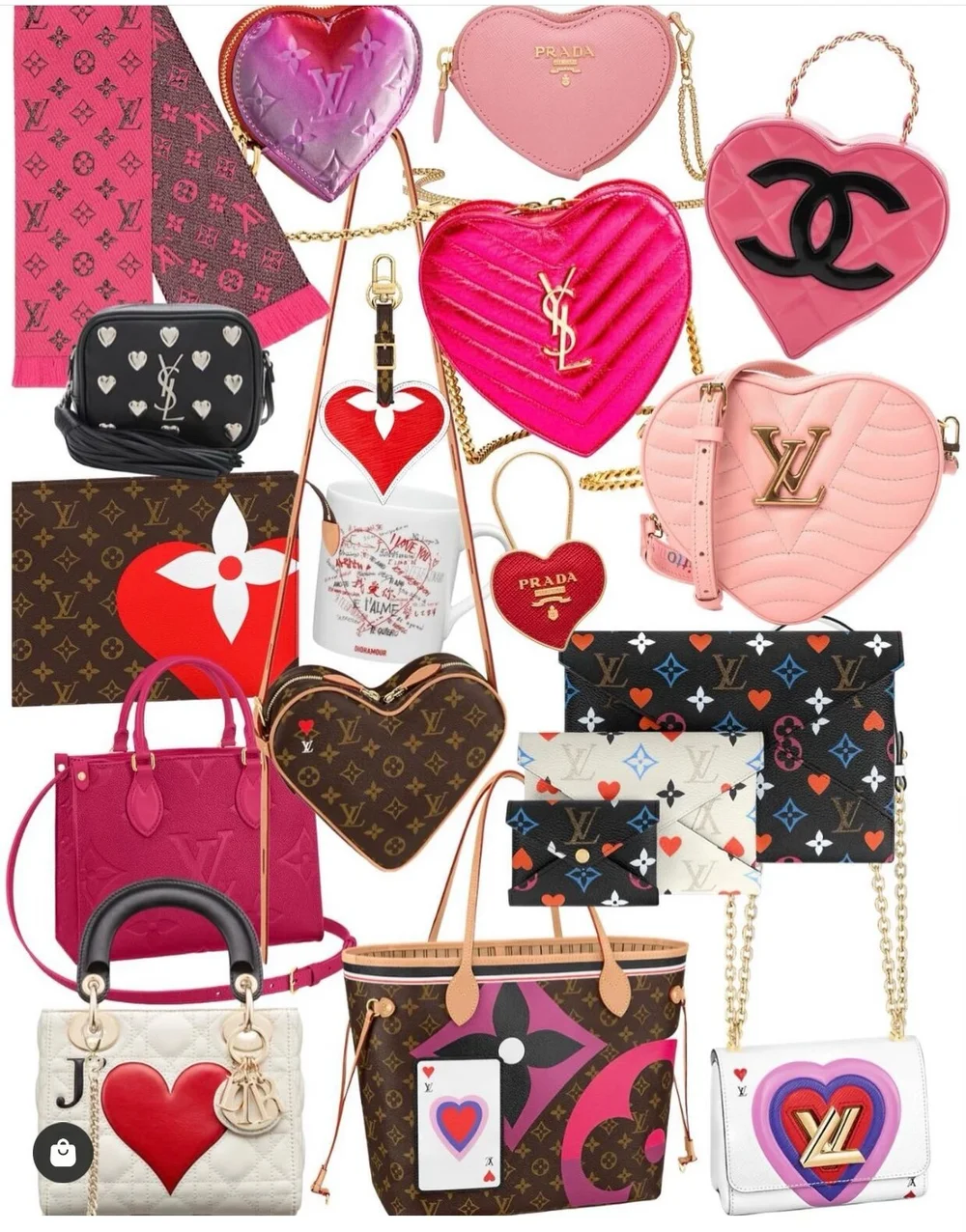 Actualizar 98+ imagen prada heart bags Abzlocal.mx