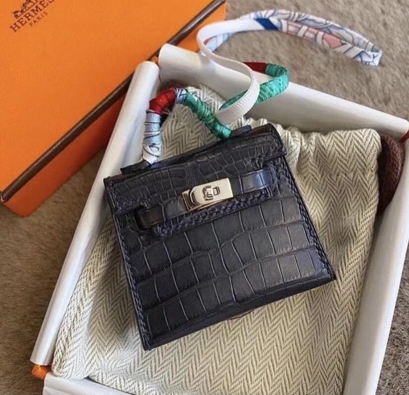 NEW Hermes Micro Kelly Matte Alligator Charm