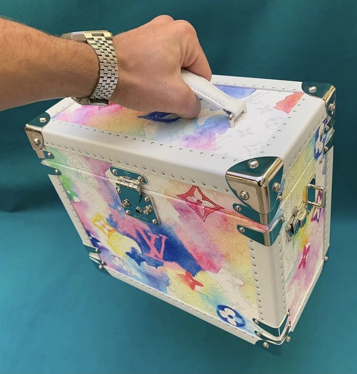 New Louis Vuitton WATERCOLOR Boite Cocktail Trunk