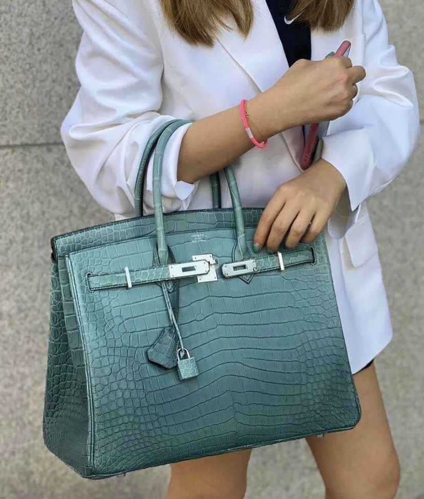 SPOTTED! Hermes Birkin 35 Ombre Vert Fonce Matte Crocodile