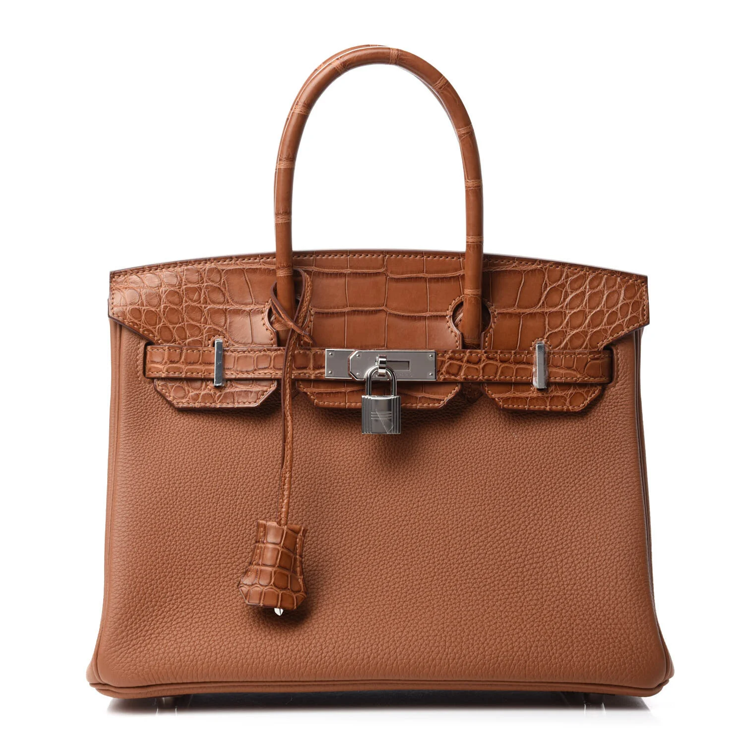 Hermes Togo Matte Alligator Birkin Touch 30 Gold AVAILABLE FOR SALE