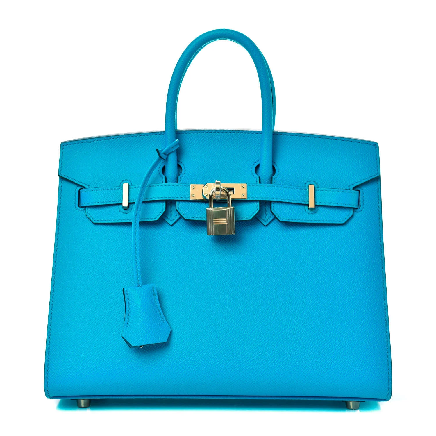 HERMES Epsom Birkin Sellier 25 Bleu Frida AVAILABLE FOR SALE
