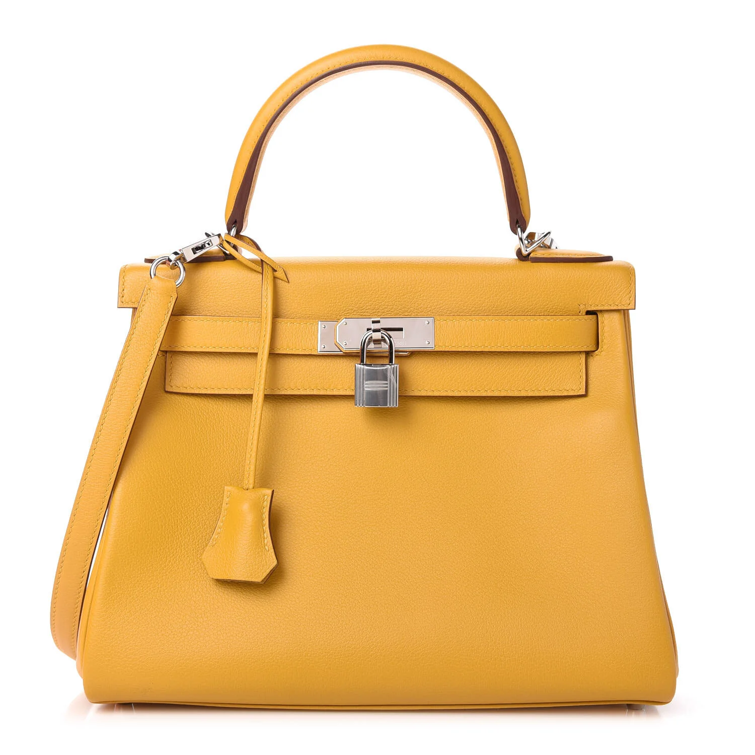HERMES Evercolor Kelly Retourne 28 Jaune Ambre AVAILABLE FOR SALE