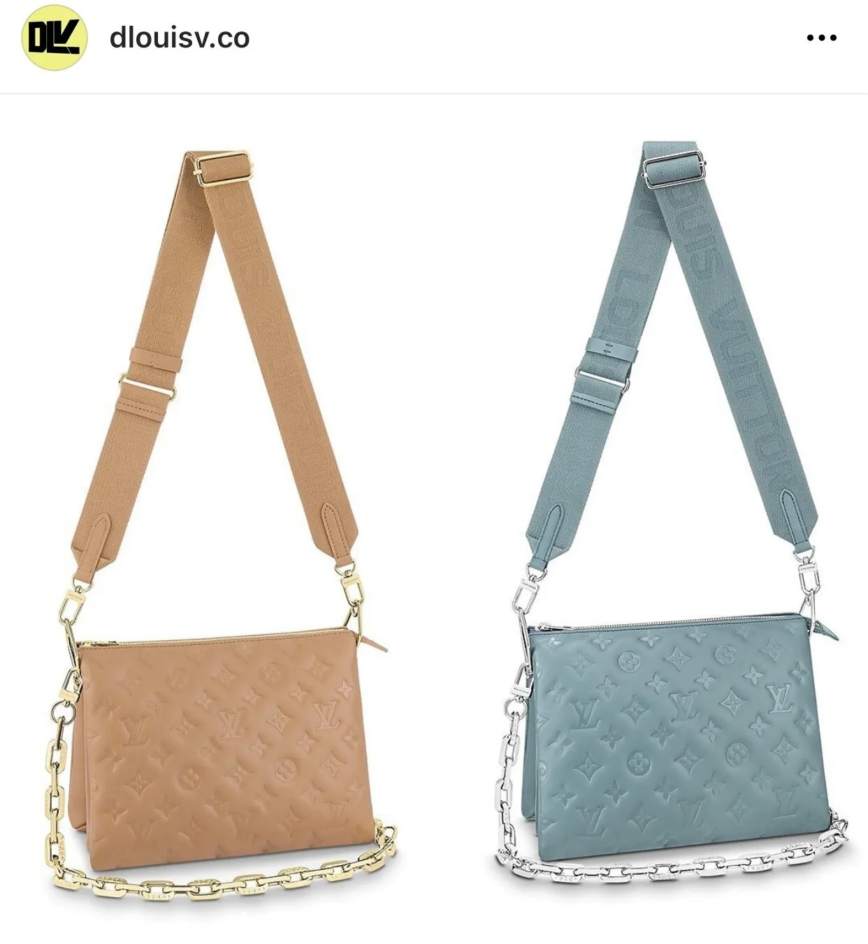 New Louis Vuitton Coussin Bag in Camel &amp; Glacier