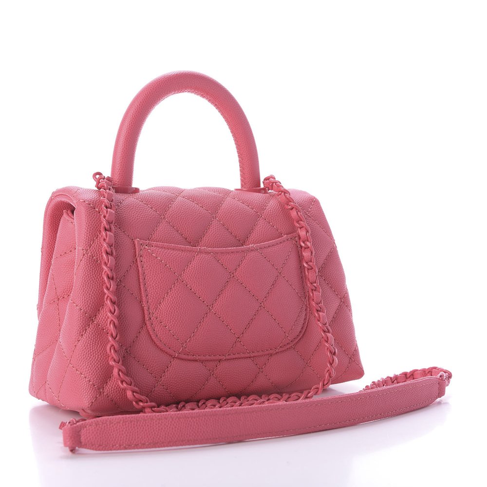 Chanel Caviar Quilted Incognito Extra Mini Coco Handle Flap Pink Available For Sale Collecting Luxury
