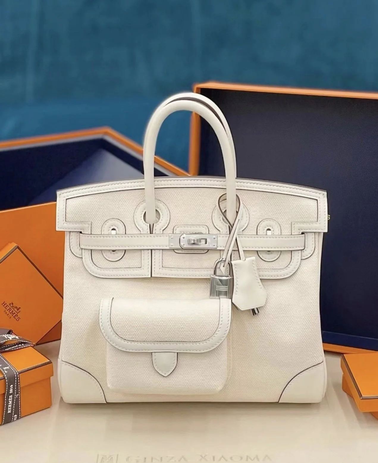 Hermes Cargo White Birkin 25