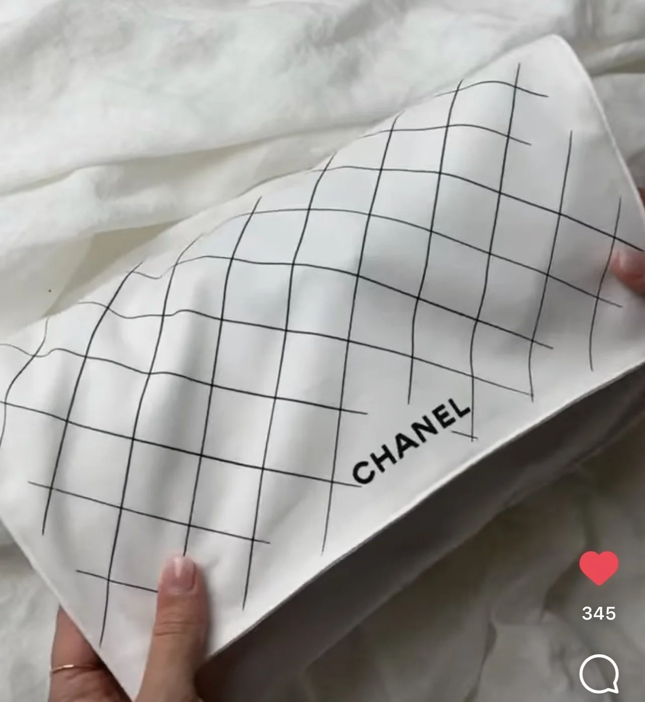 New Chanel White Dust Bags