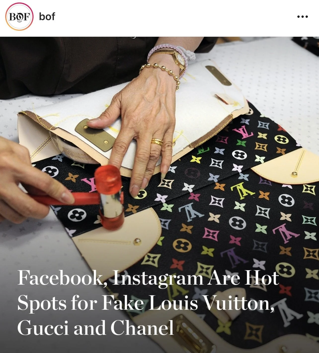 Facebook, Instagram are Hot Spots for Fake Louis Vuitton, Gucci and Chanel