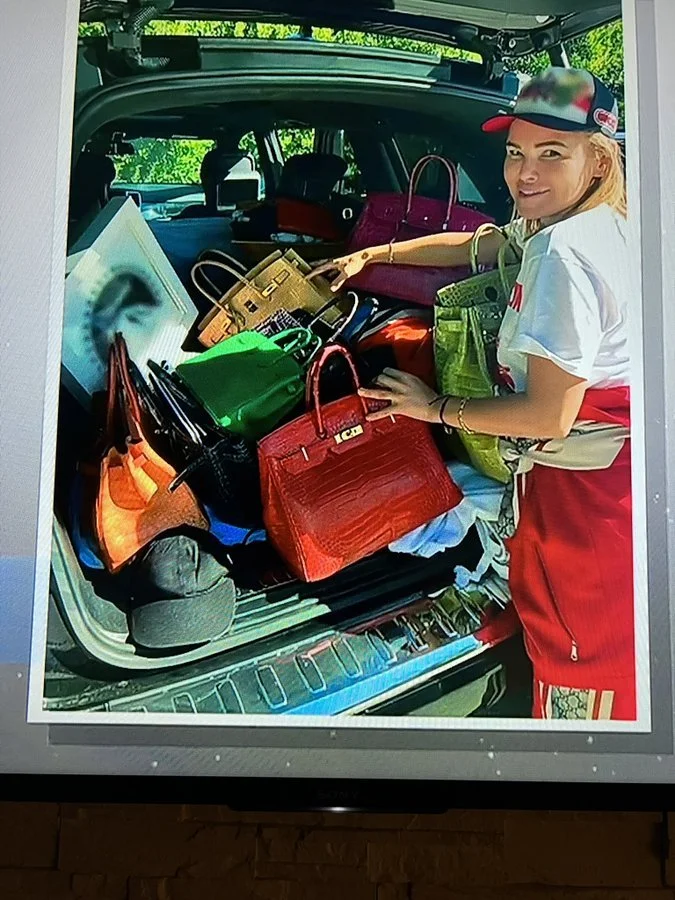 Diana Jenkins with her Hermes Collection