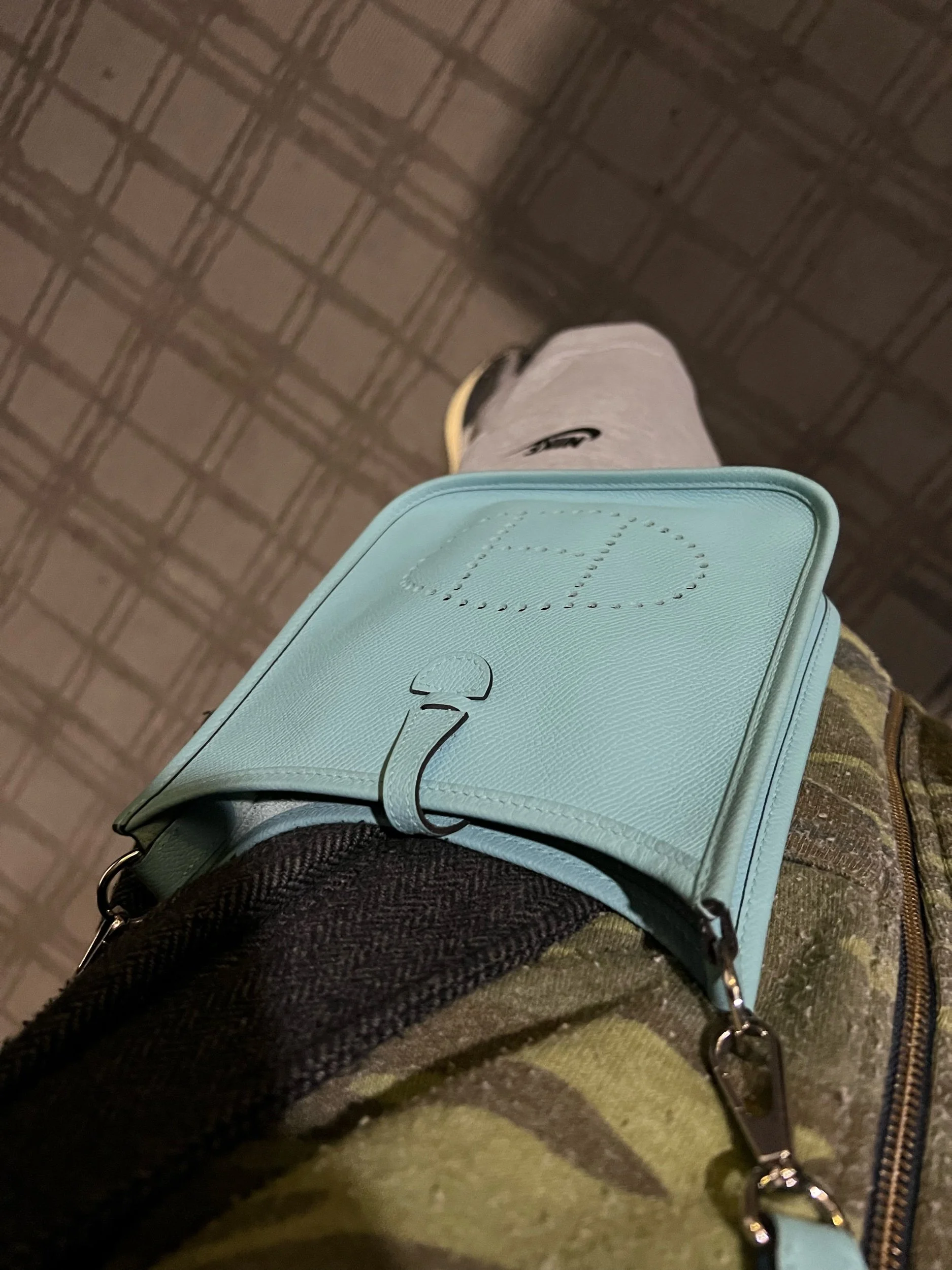 Wearing my Hermes Evelyne TPM Today