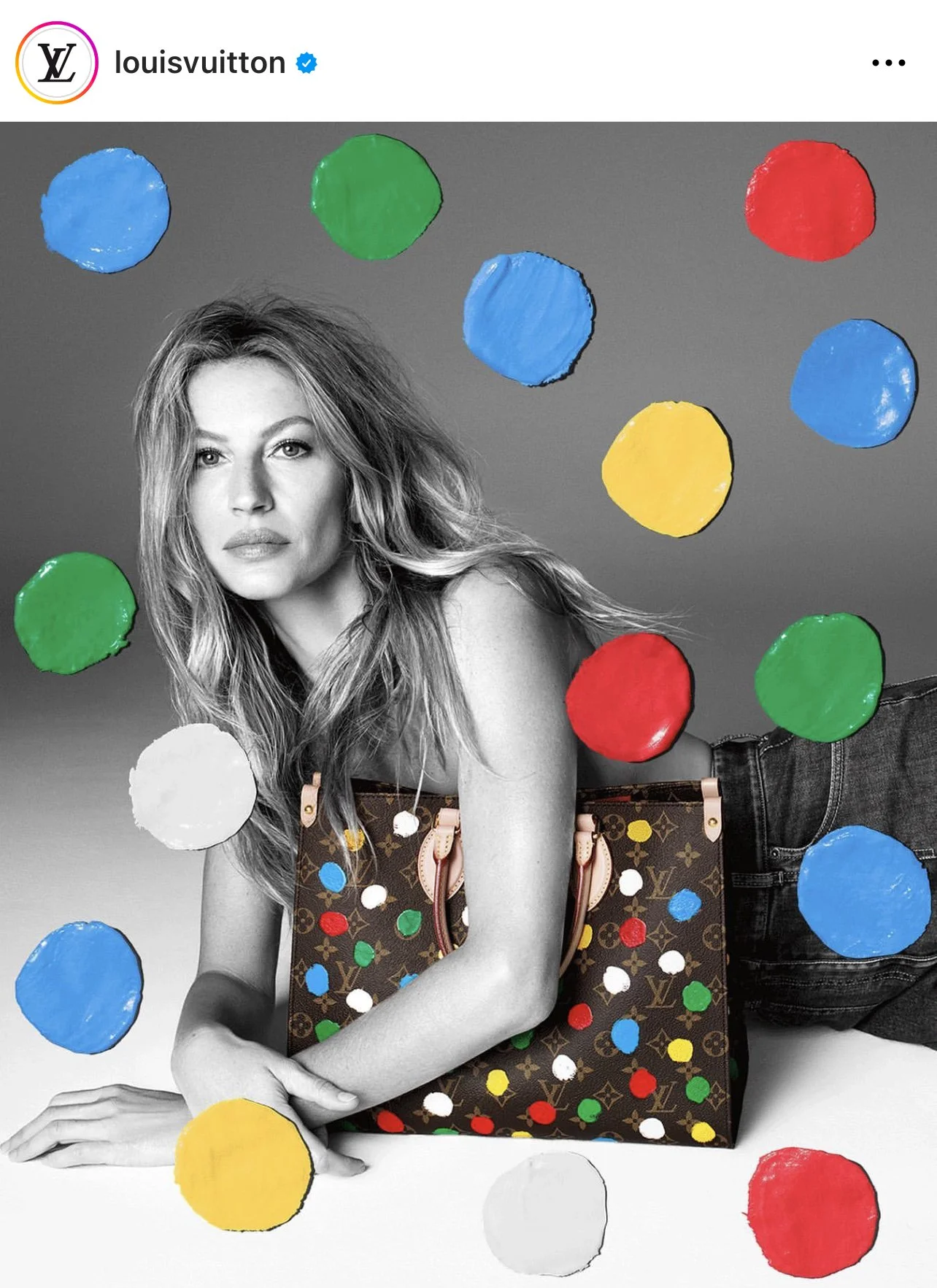 Gisele Bundchen for Louis Vuitton X Yayoi Kusama