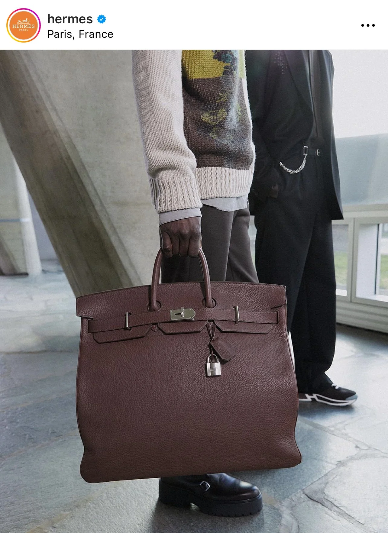 Big Birkin Bags are Back at Hermes Men's Winter 2023 Runway Show 