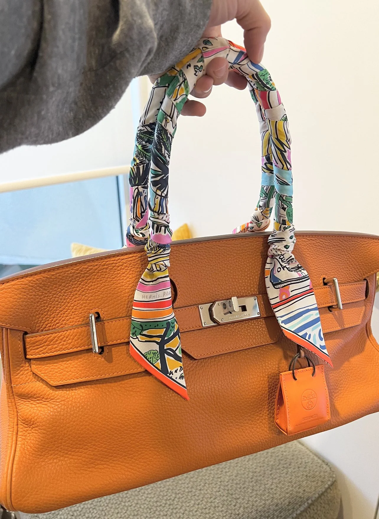 NEW Hermes Twilly Twins on the JPG Birkin - Fits Like a Glove!