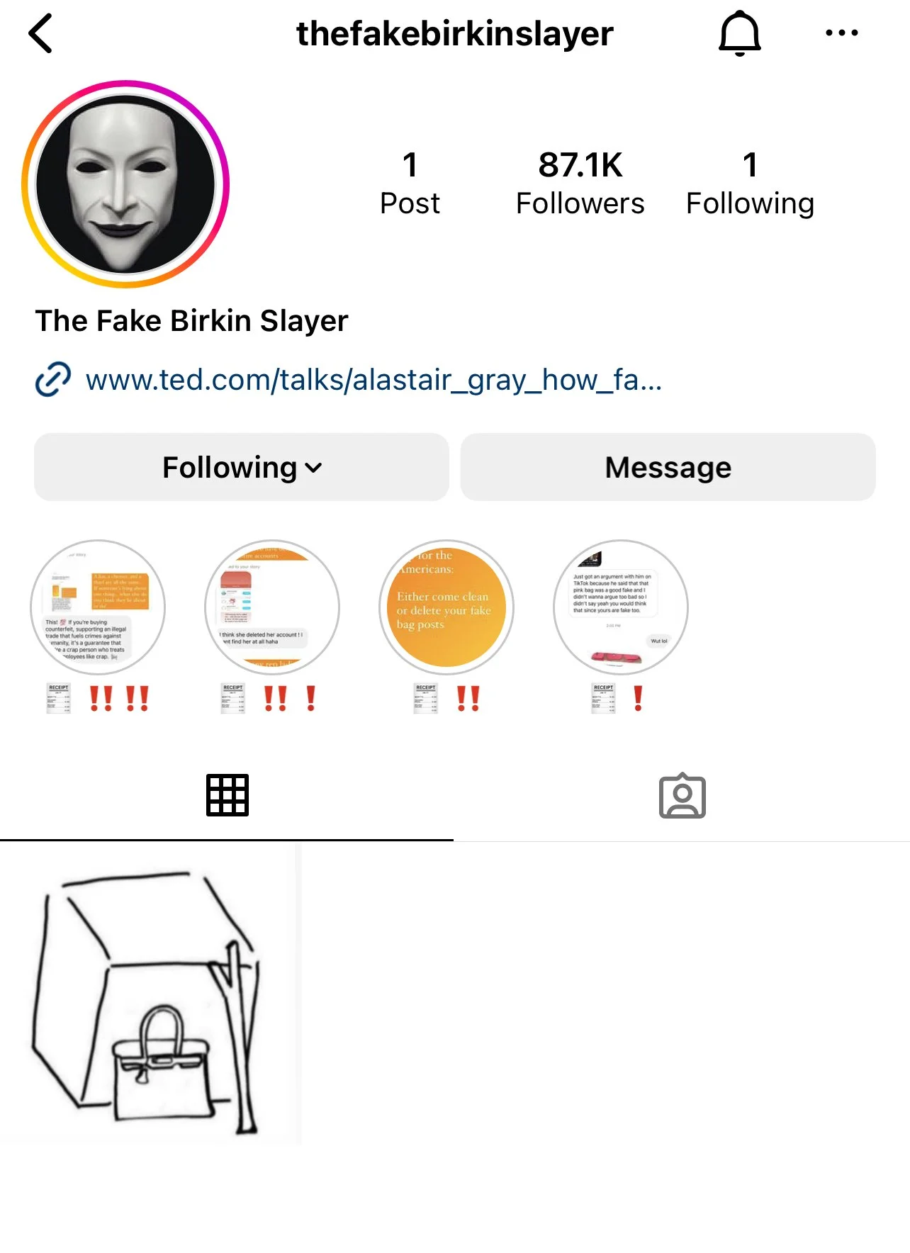 Who is “The Fake Birkin Slayer” on Instagram?