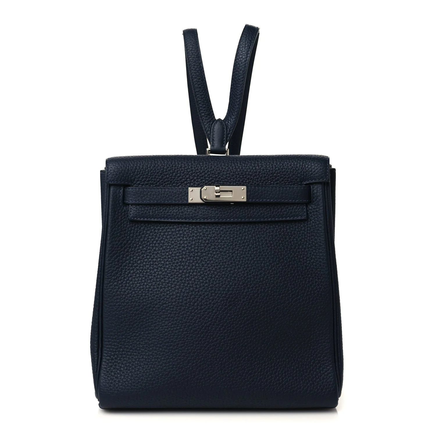 HERMES Togo Kelly Ado Backpack Bleu Nuit For Sale