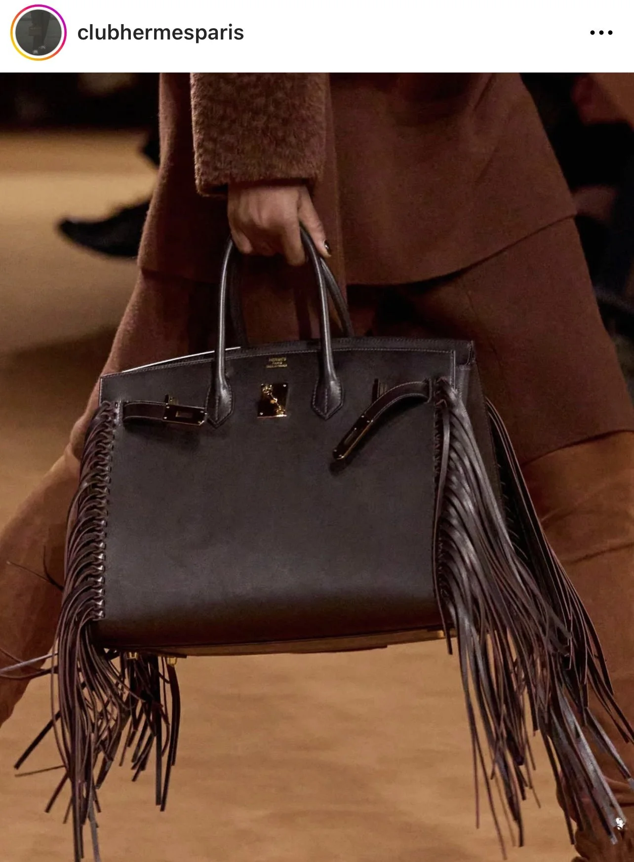 New Hermes Leather Fringe Birkin 2023